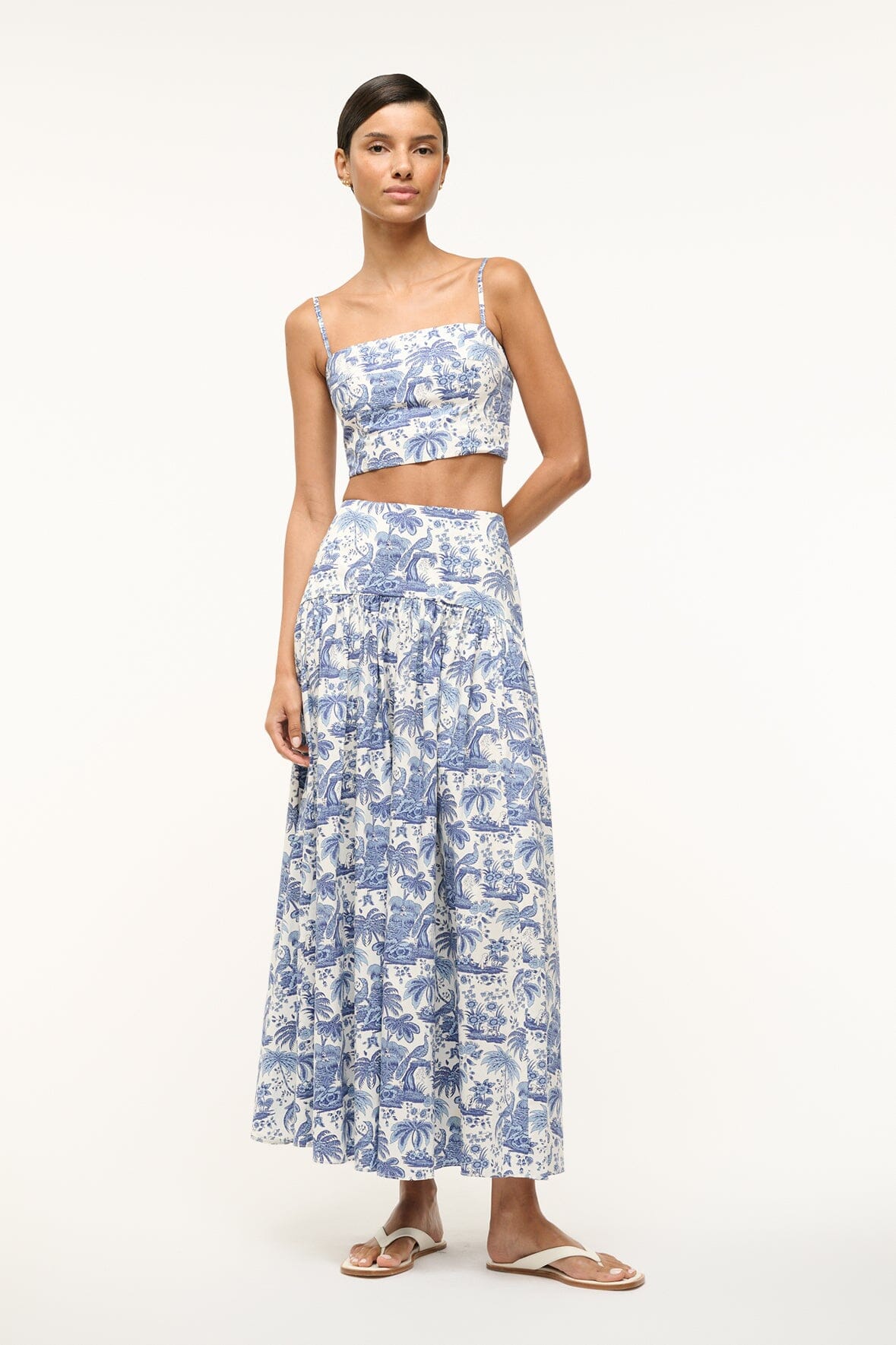 STAUD Clothing Procida Skirt Blue Toile 1