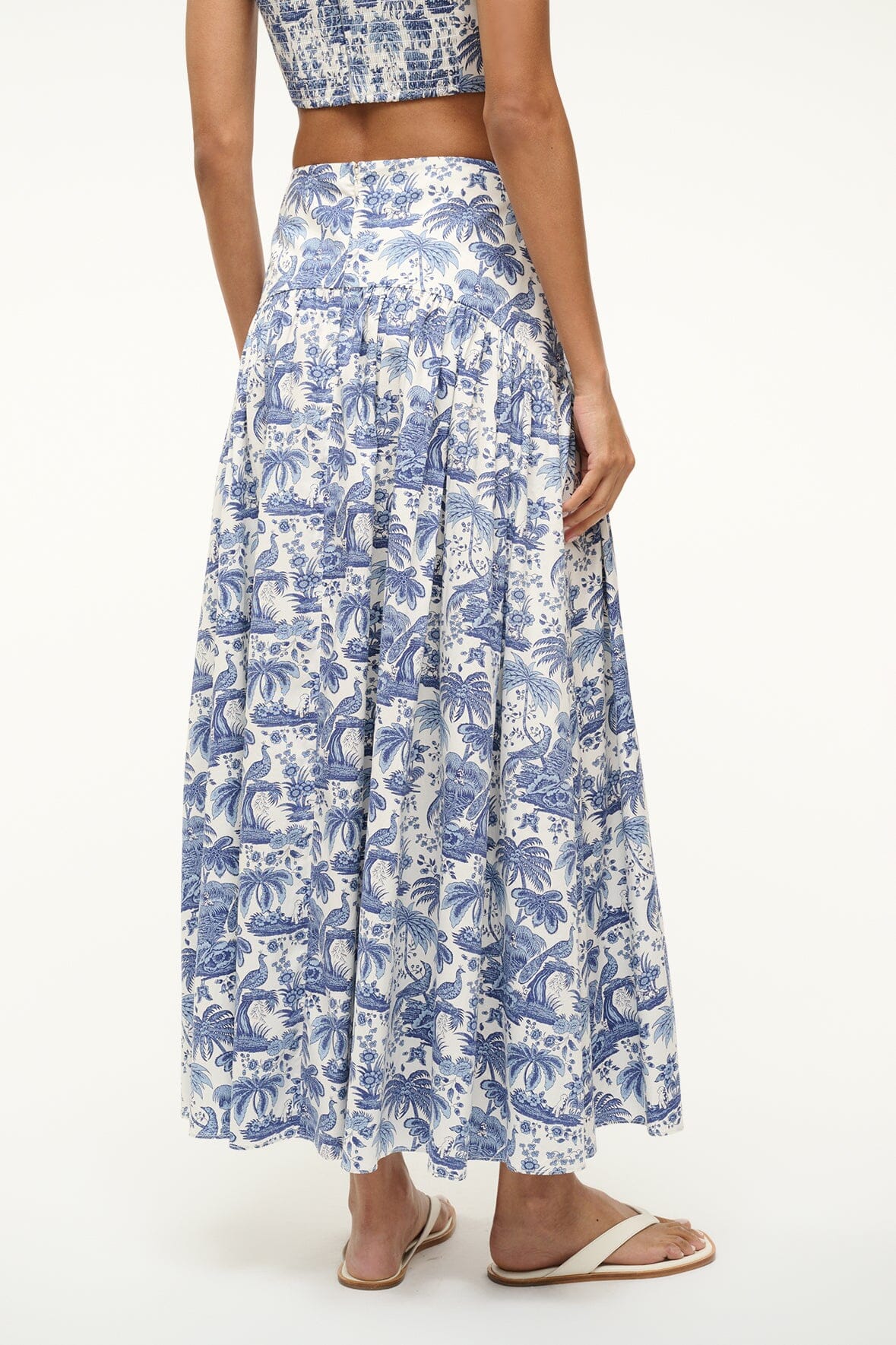 STAUD Clothing Procida Skirt Blue Toile 1