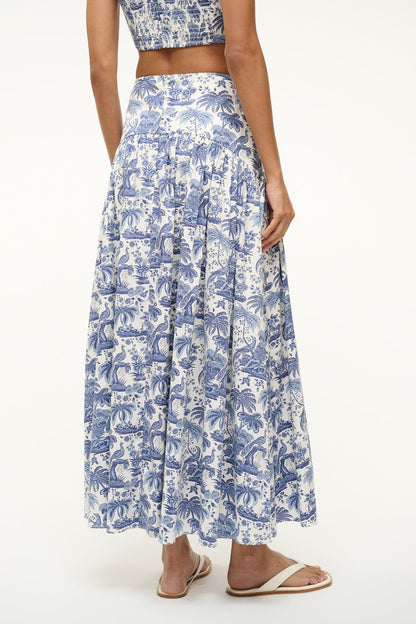 STAUD Clothing Procida Skirt Blue Toile 1