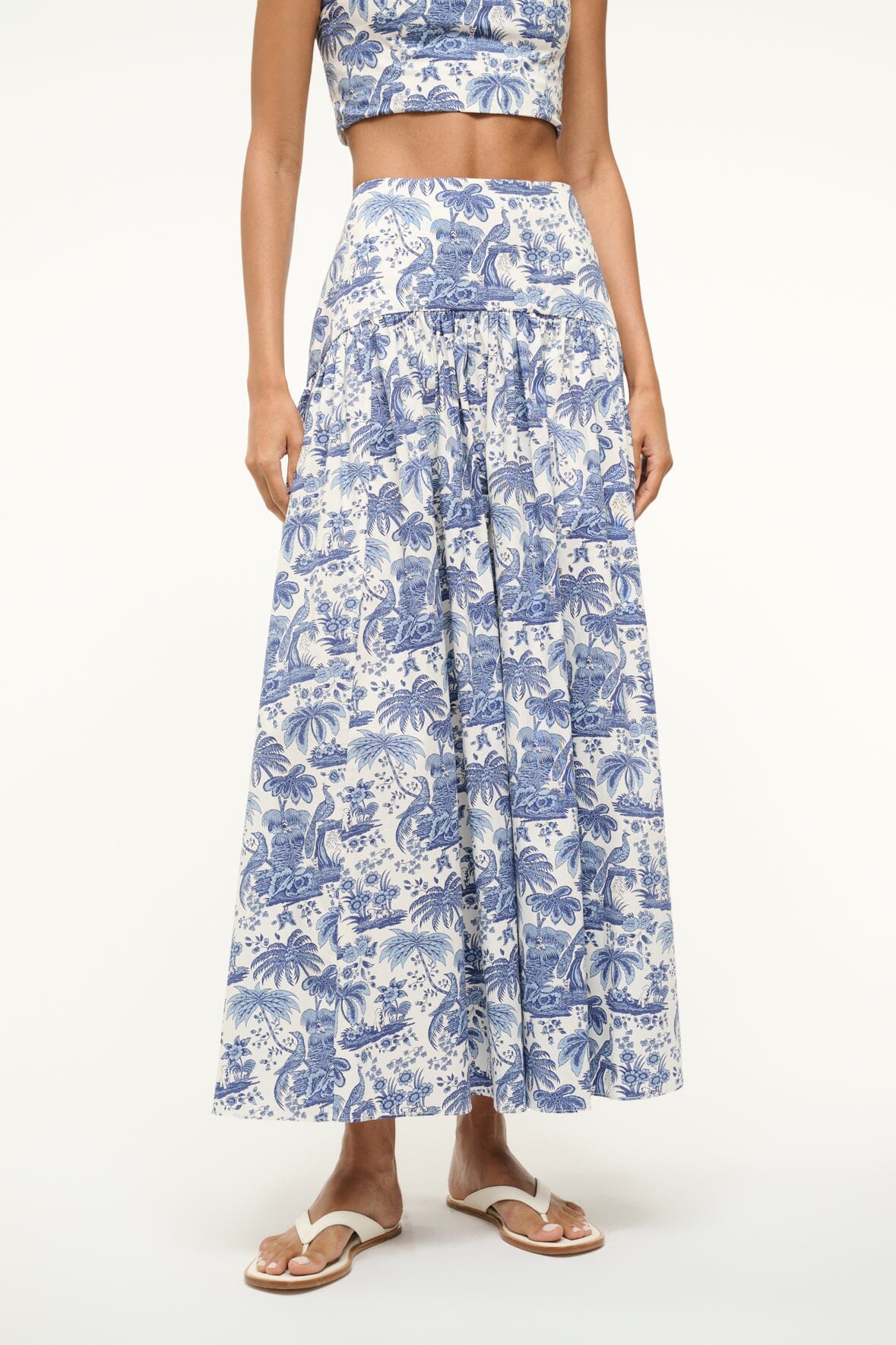 STAUD Clothing Procida Skirt Blue Toile 1