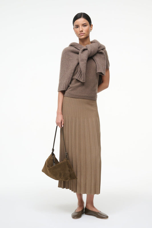 STAUD Clothing Lena Skirt Taupe