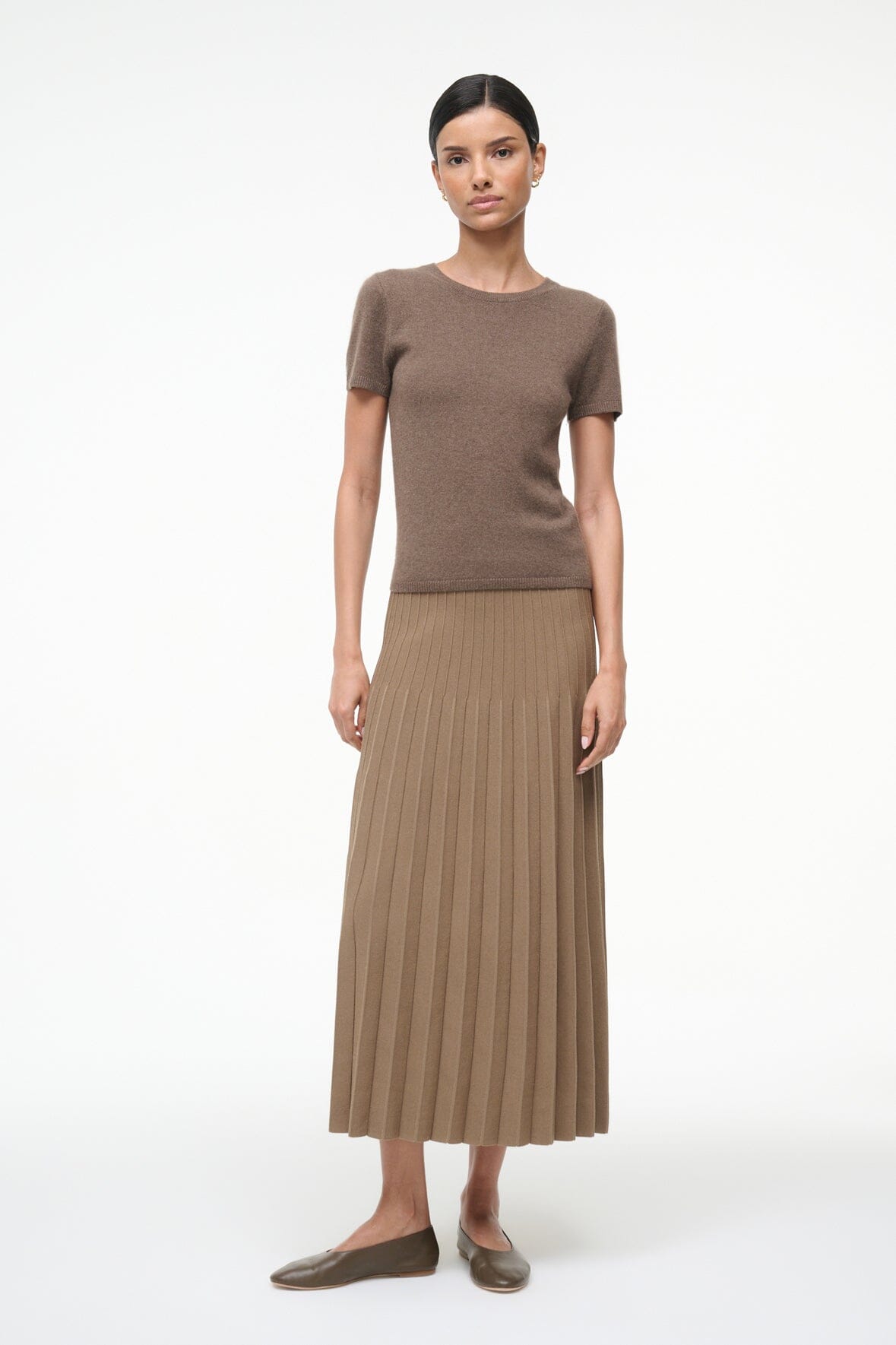 STAUD Clothing Lena Skirt Taupe