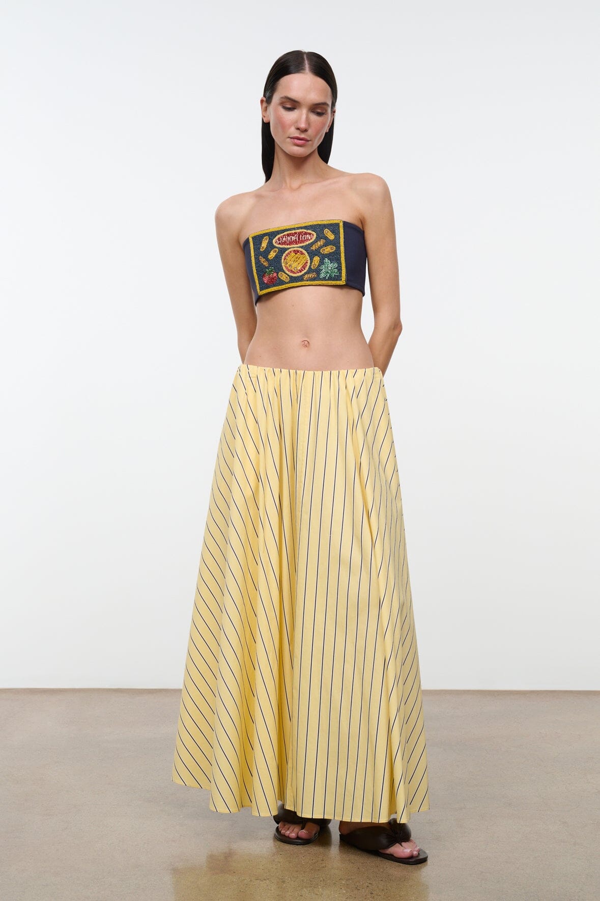 STAUD Clothing Milano Skirt Monday Stripe