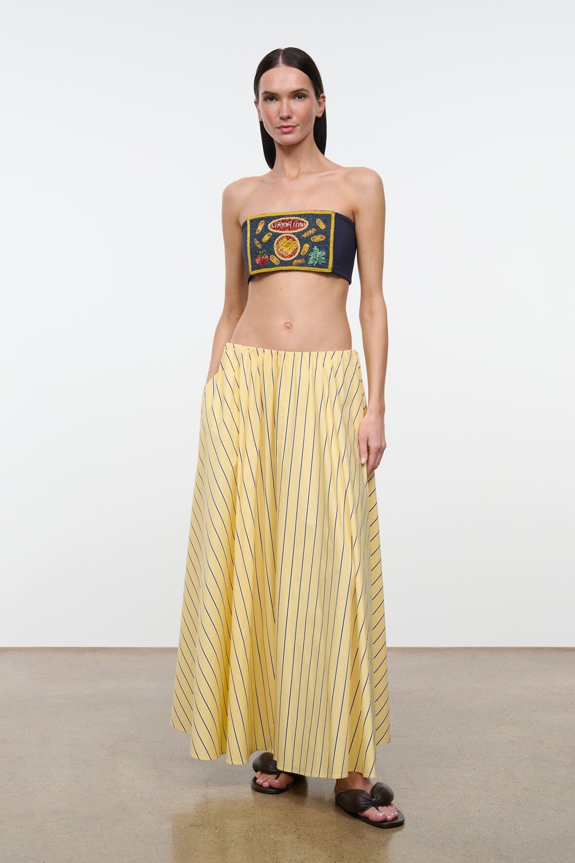 STAUD Clothing Milano Skirt Monday Stripe