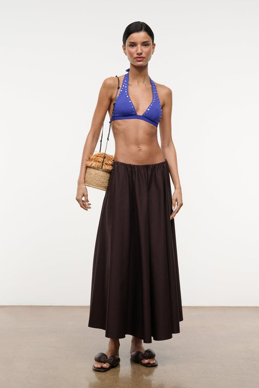 STAUD Clothing Milano Skirt Earth