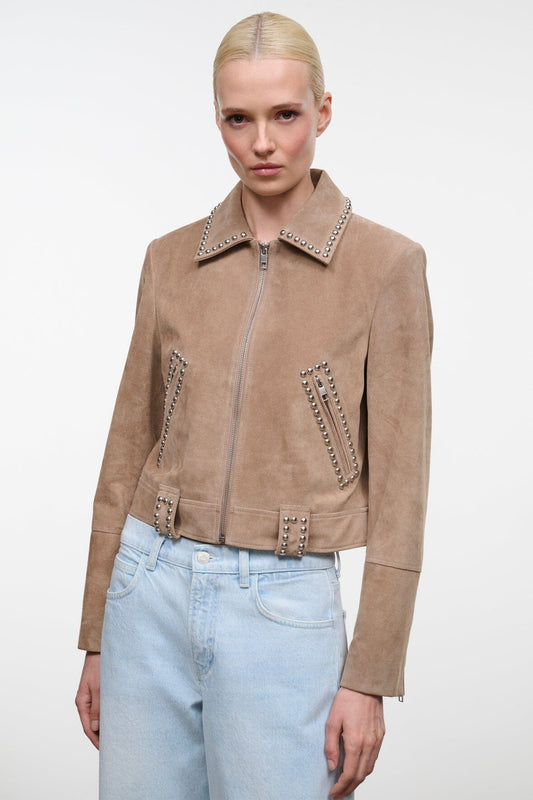 STAUD Clothing|New In Hugo Suede Jacket Dune