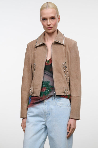 STAUD Clothing|New In Hugo Suede Jacket Dune
