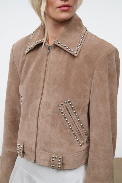 STAUD Clothing|New In Hugo Suede Jacket Dune