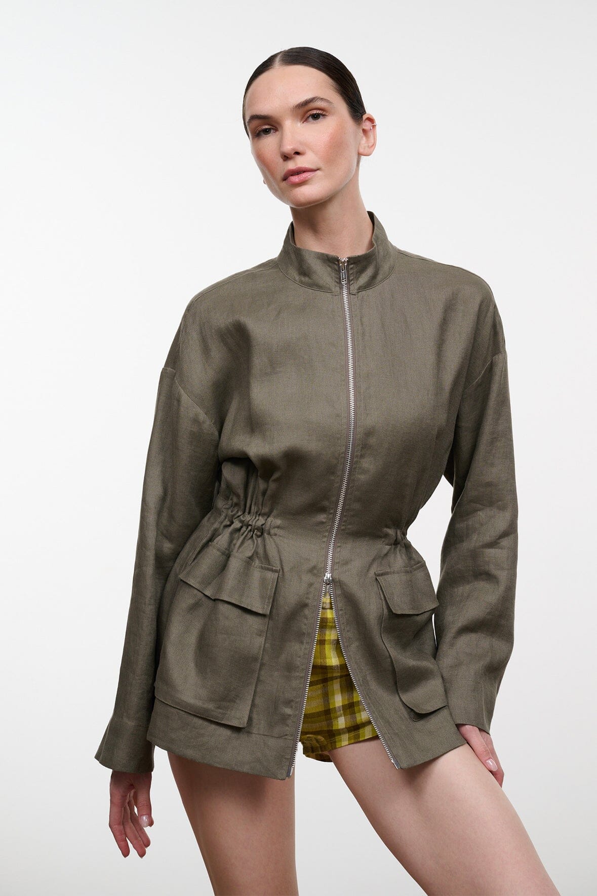 STAUD Clothing|New In Reed Linen Jacket Thyme