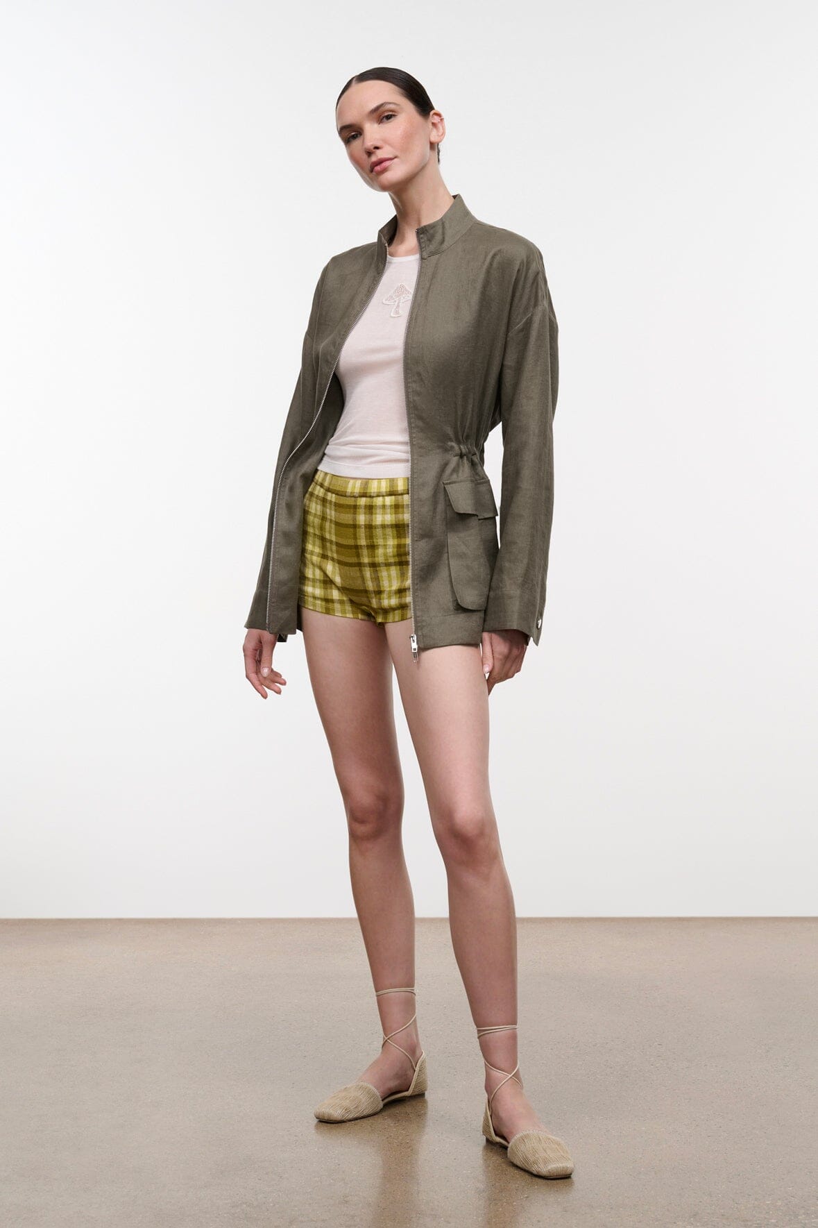 STAUD Clothing|New In Reed Linen Jacket Thyme