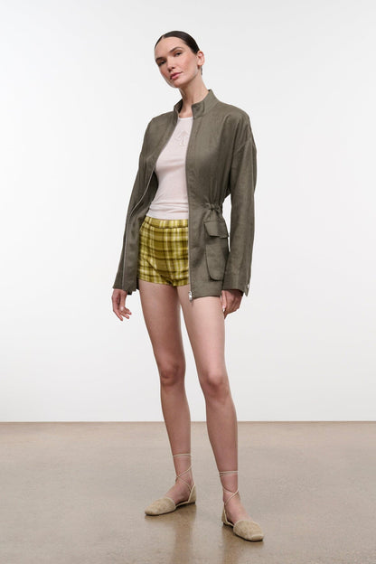 STAUD Clothing|New In Reed Linen Jacket Thyme