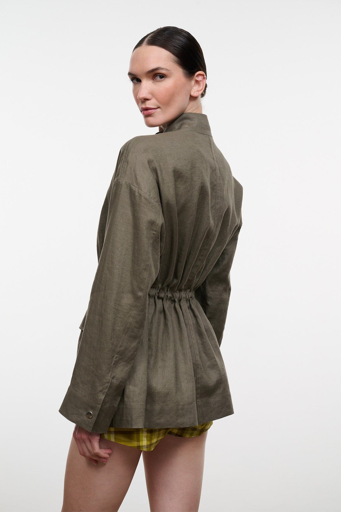 STAUD Clothing|New In Reed Linen Jacket Thyme