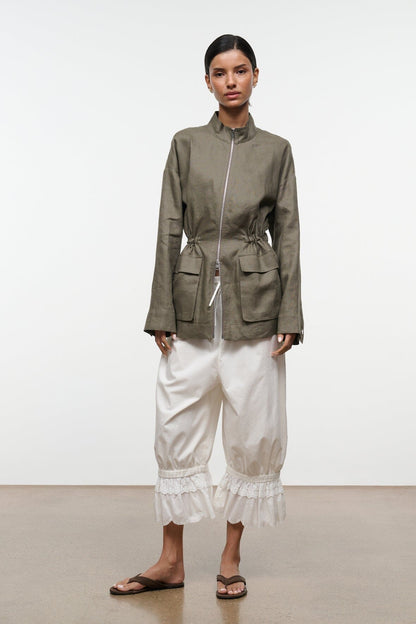STAUD Clothing|New In Reed Linen Jacket Thyme