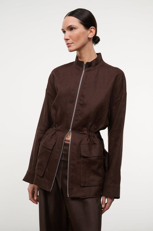 STAUD Clothing|New In Reed Linen Jacket Root