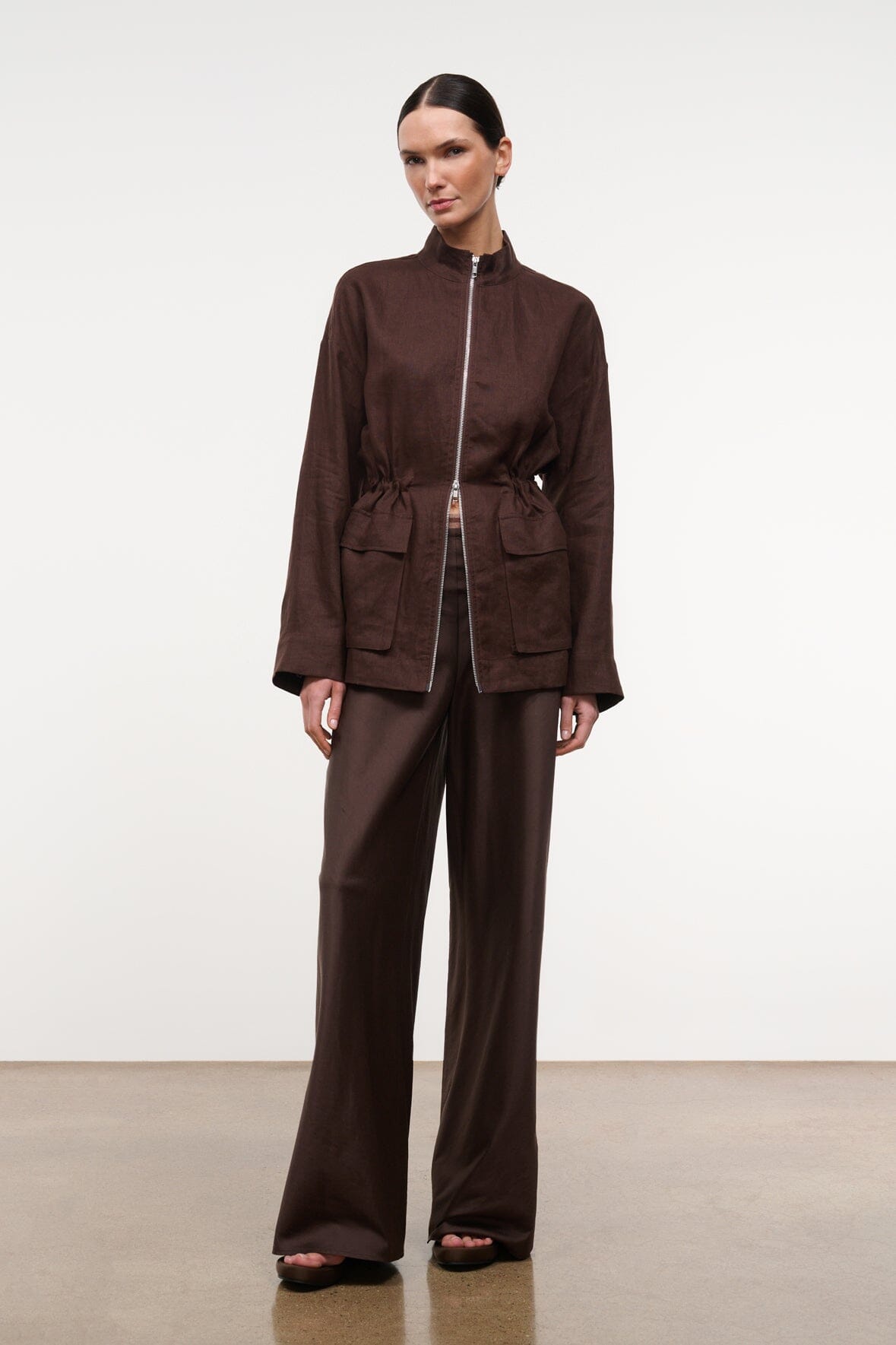 STAUD Clothing|New In Reed Linen Jacket Root