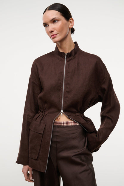 STAUD Clothing|New In Reed Linen Jacket Root