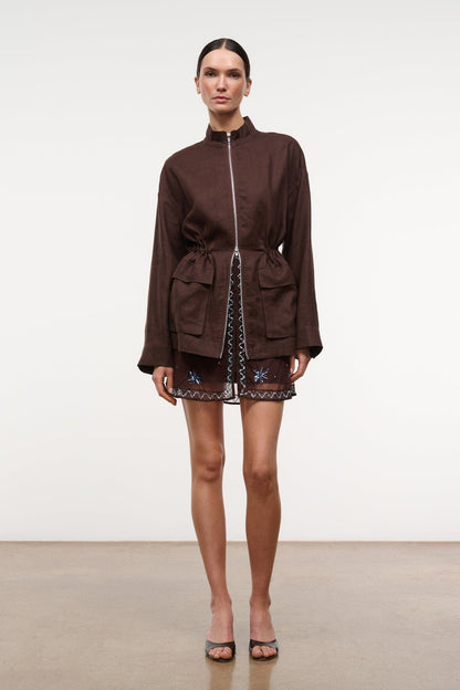 STAUD Clothing|New In Reed Linen Jacket Root