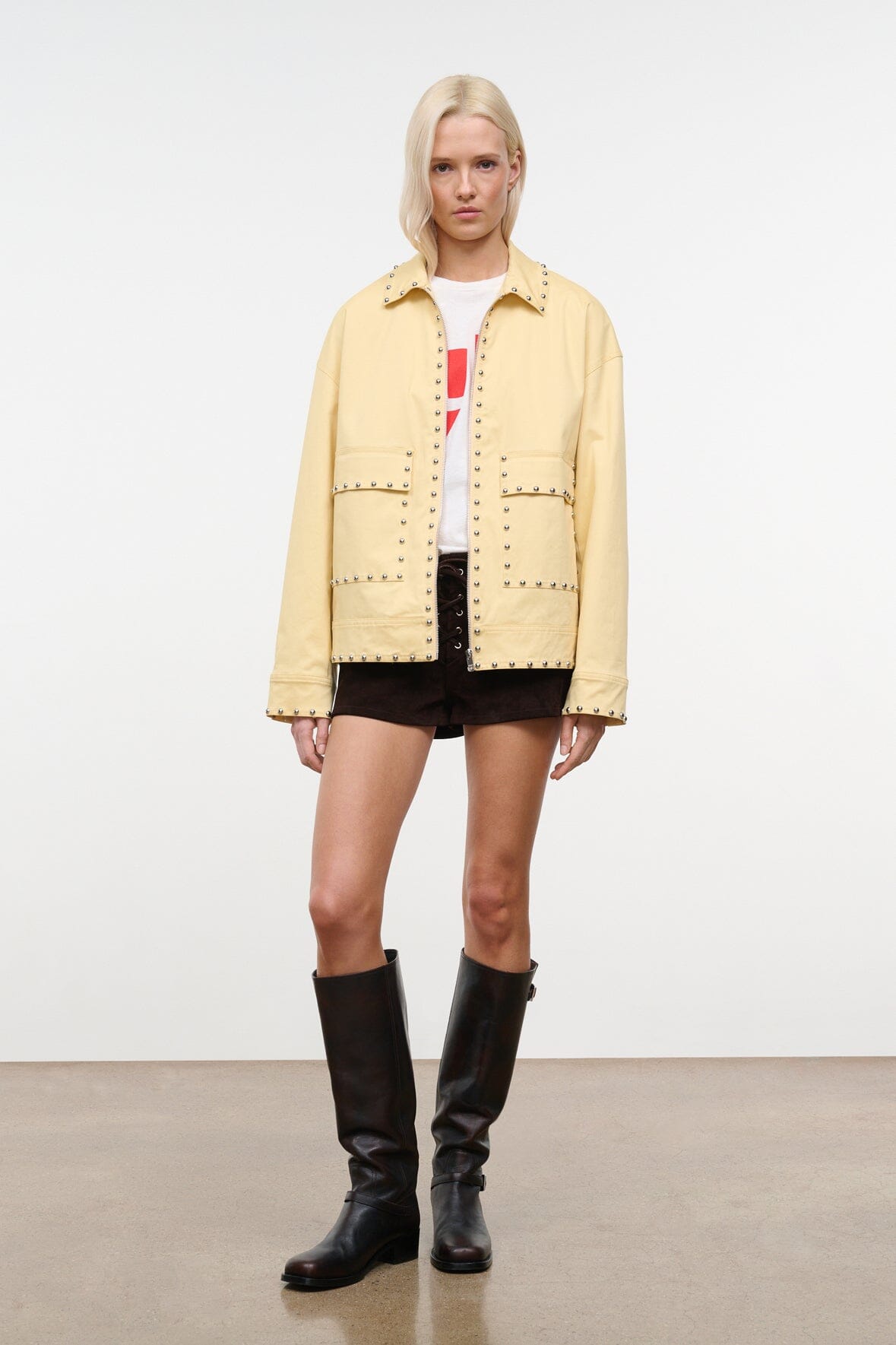 STAUD Clothing|New In Clarke Jacket Butter Studs