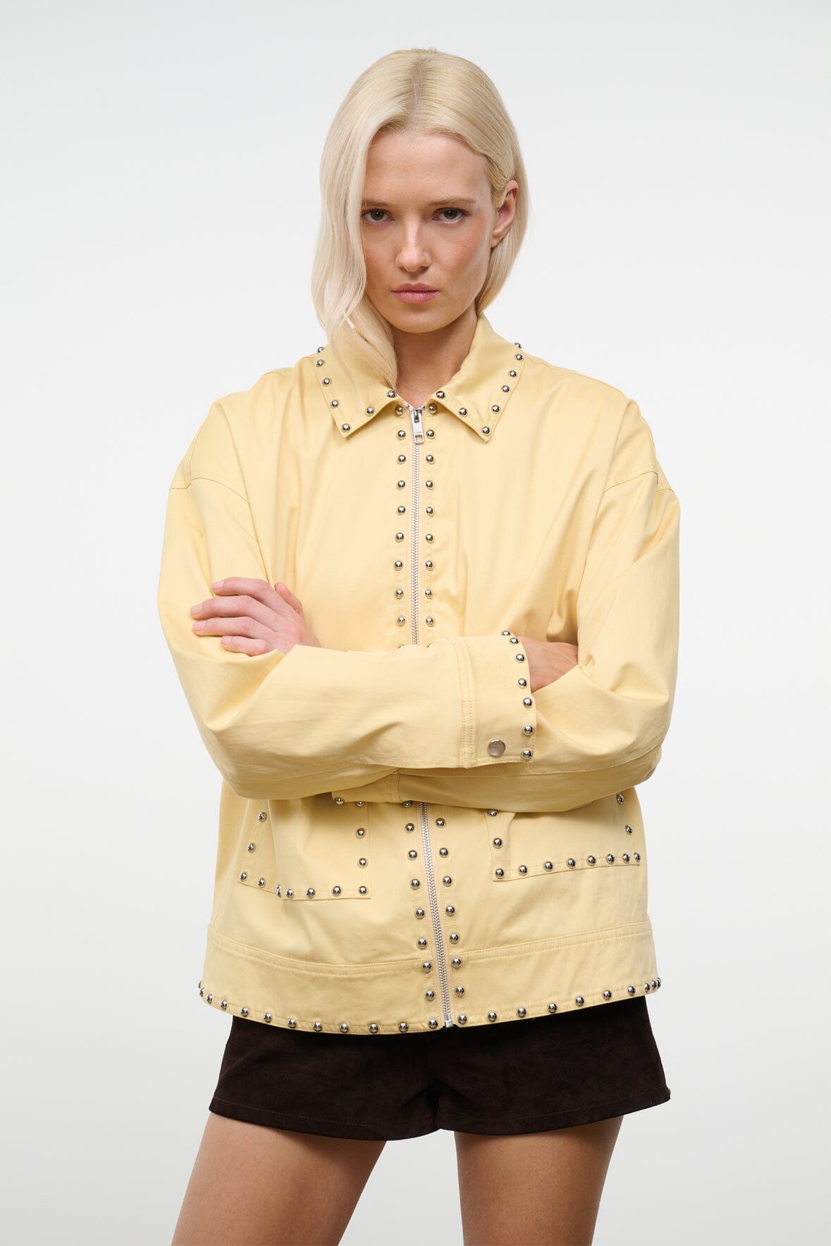 STAUD Clothing|New In Clarke Jacket Butter Studs