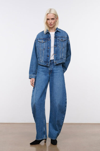 STAUD Clothing Glen Denim Jacket Vintage Wash