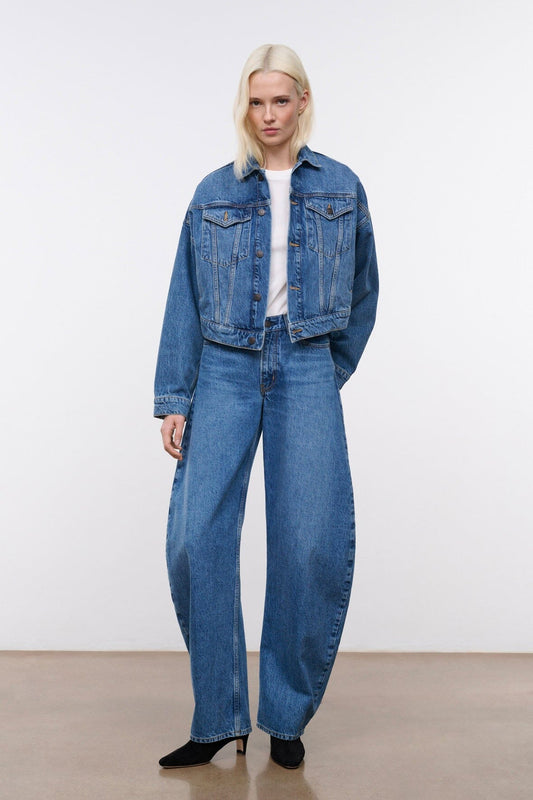 STAUD Clothing Glen Denim Jacket Vintage Wash