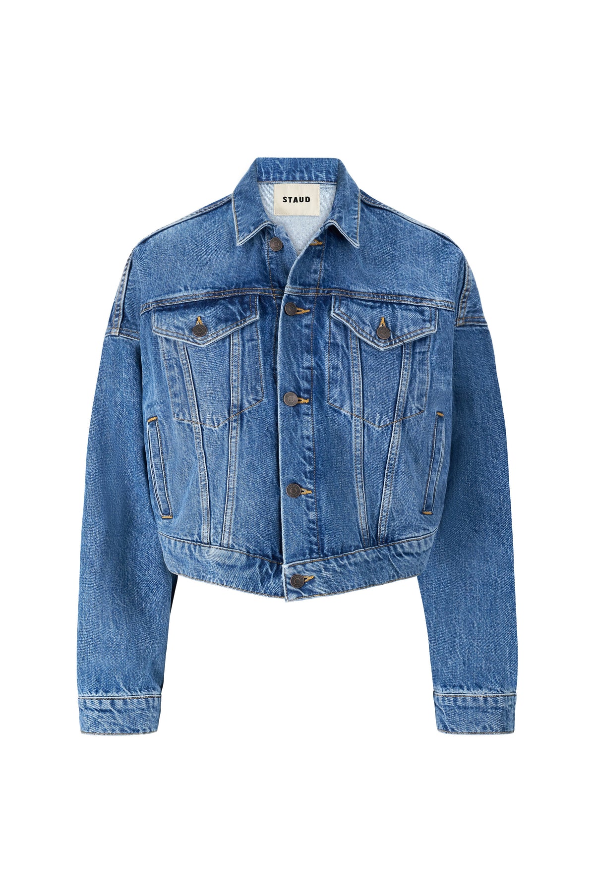 STAUD Clothing Glen Denim Jacket Vintage Wash