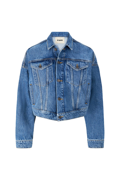 STAUD Clothing Glen Denim Jacket Vintage Wash