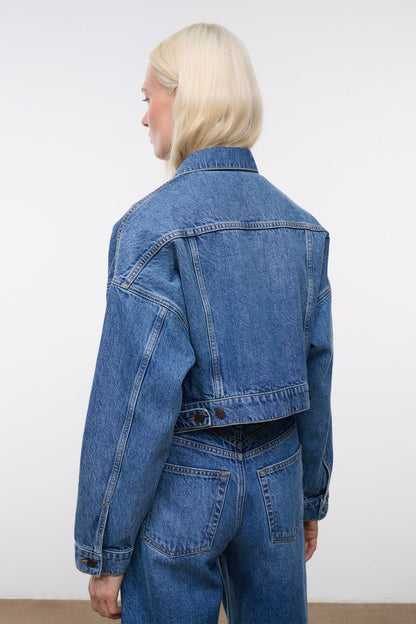 STAUD Clothing Glen Denim Jacket Vintage Wash