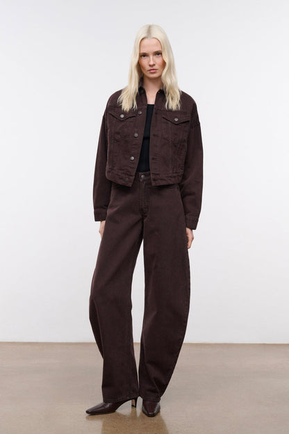 STAUD Clothing Glen Denim Jacket Earth