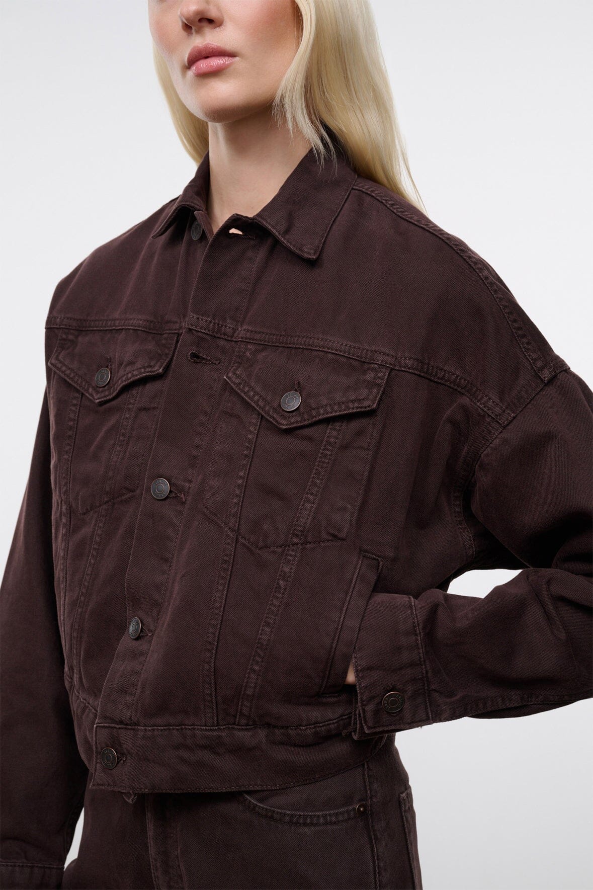 STAUD Clothing Glen Denim Jacket Earth