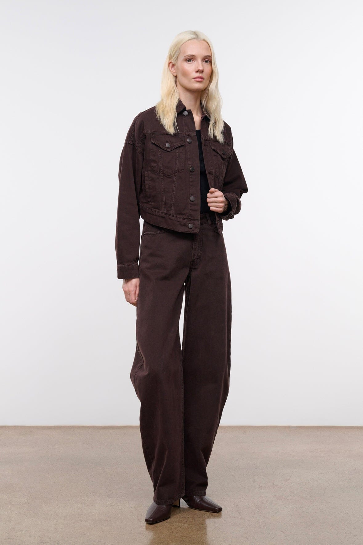 STAUD Clothing Glen Denim Jacket Earth