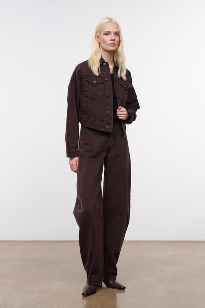 STAUD Clothing Glen Denim Jacket Earth