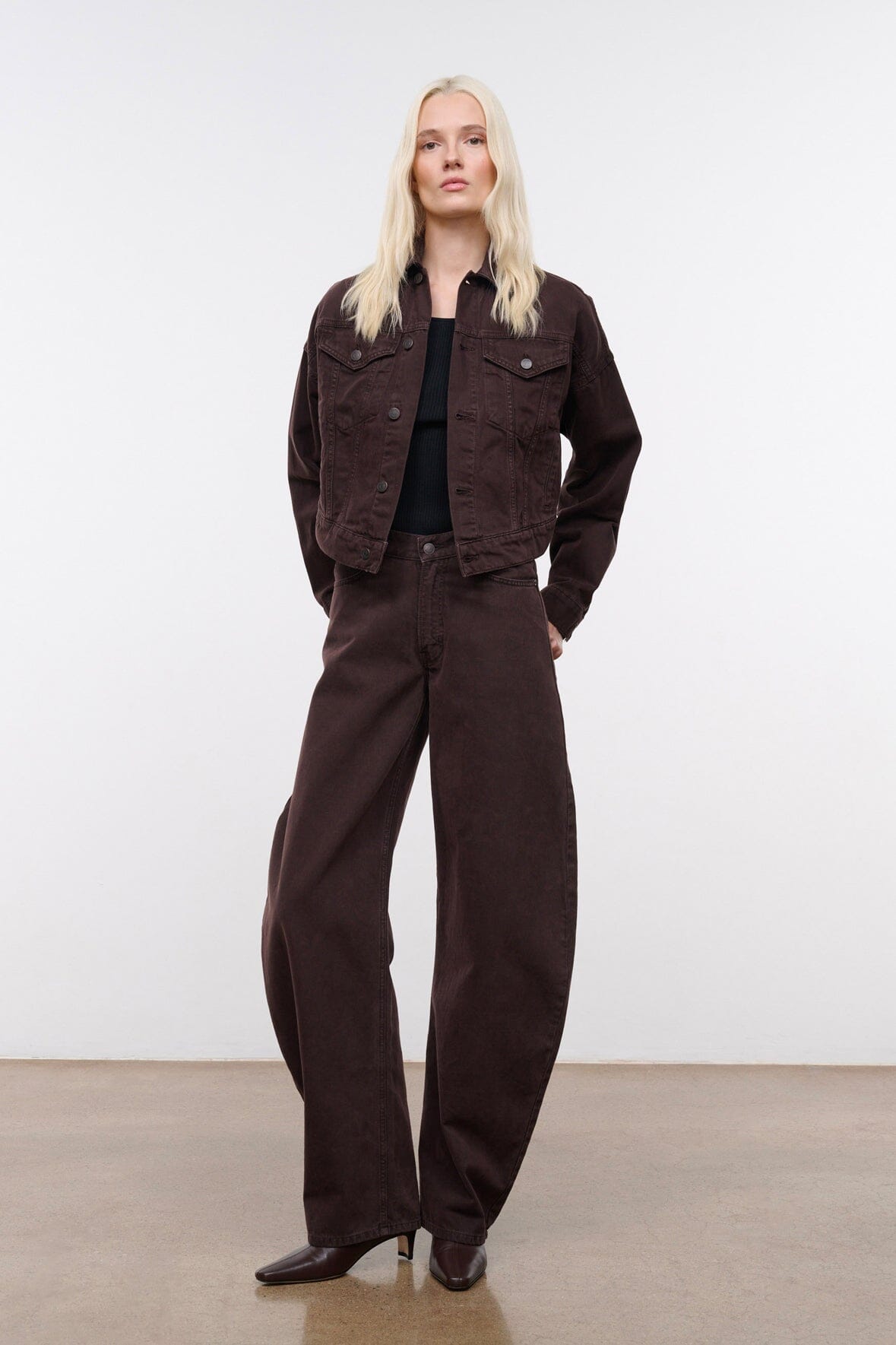 STAUD Clothing Glen Denim Jacket Earth