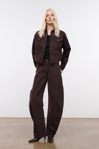 STAUD Clothing Glen Denim Jacket Earth
