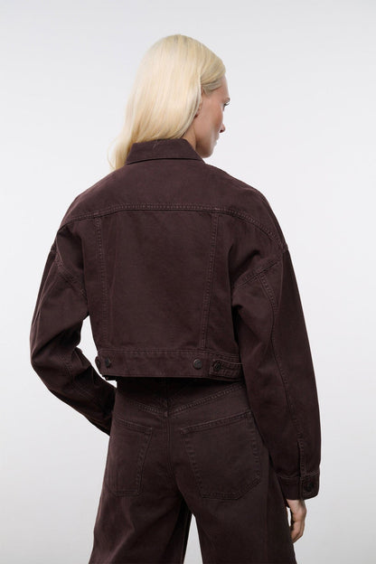 STAUD Clothing Glen Denim Jacket Earth