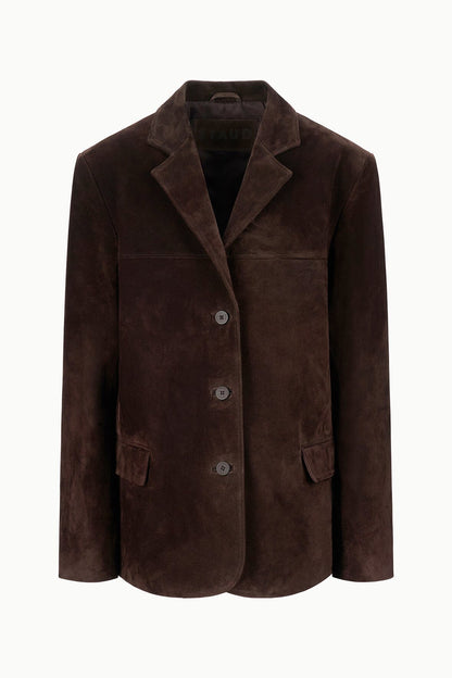 STAUD Clothing Natalie Suede Jacket Espresso