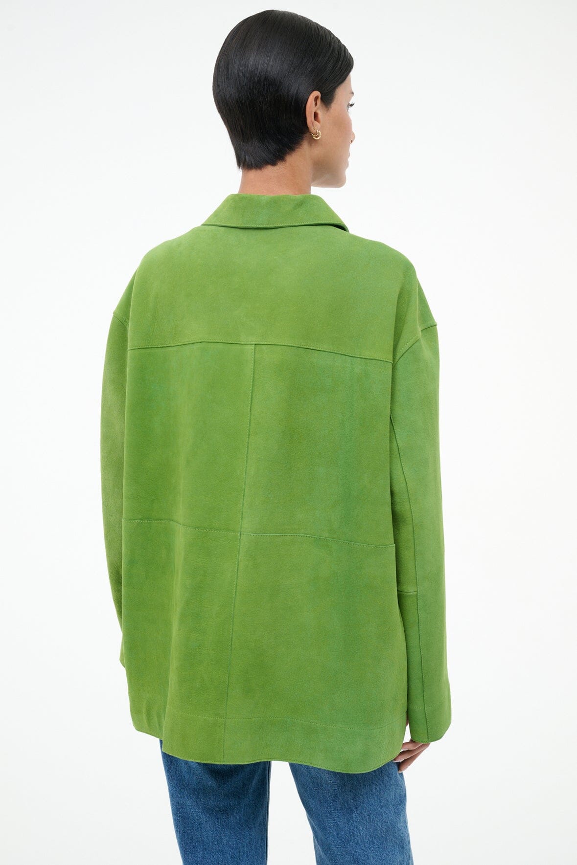 STAUD Clothing Roxanne Suede Jacket Leaf Suede