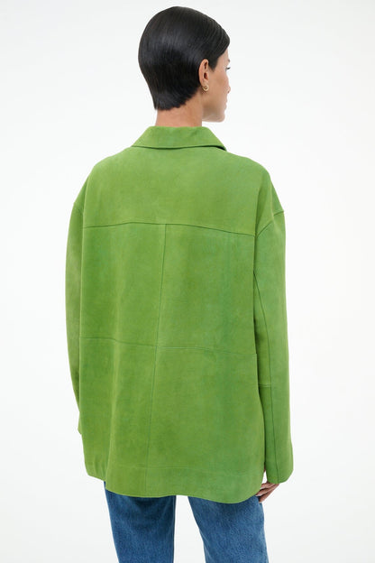 STAUD Clothing Roxanne Suede Jacket Leaf Suede