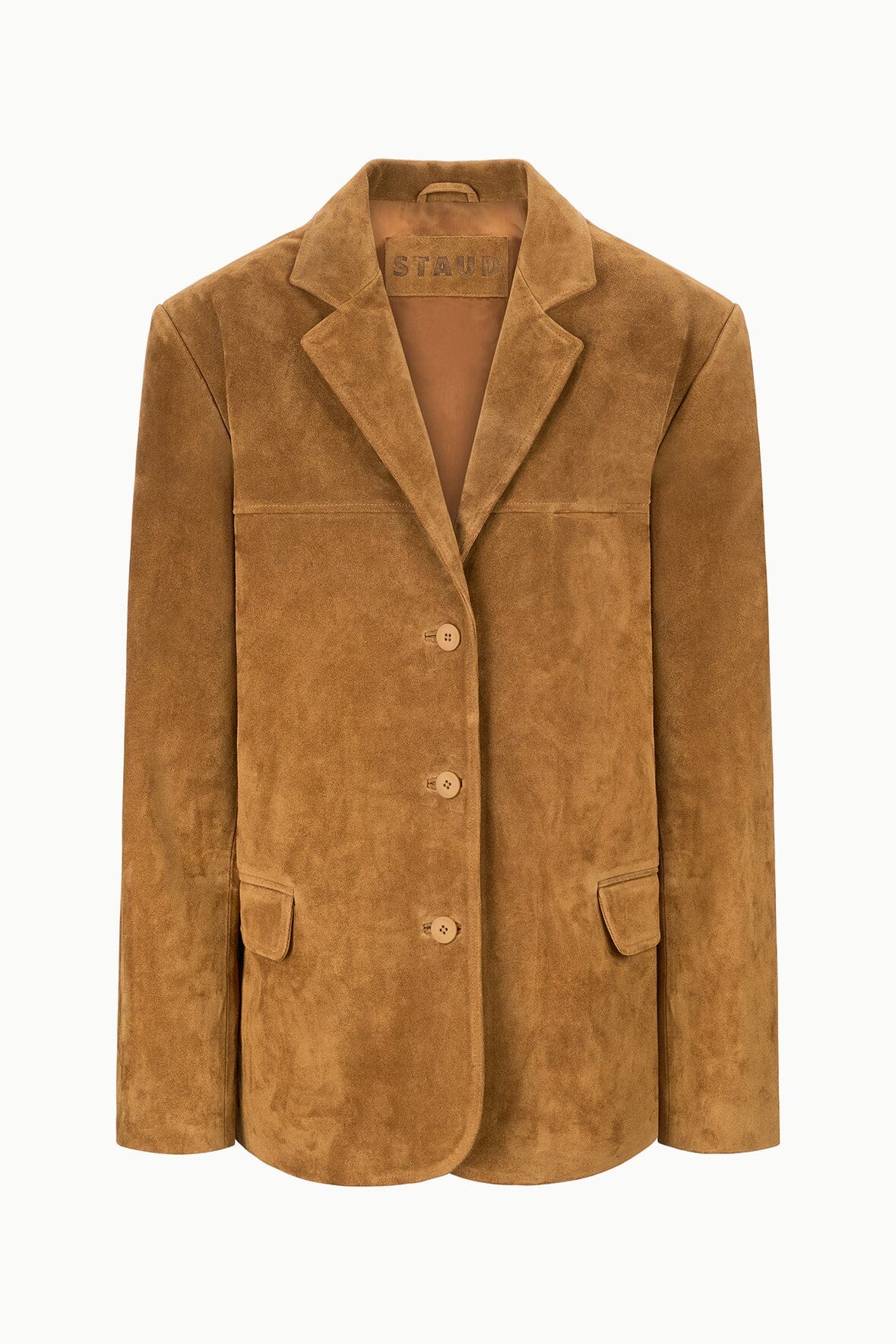 STAUD Clothing Natalie Suede Jacket Tan