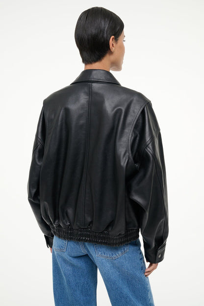 STAUD Clothing Eugene Leather Jacket Black