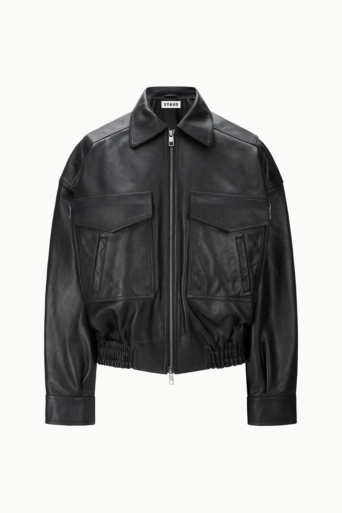 STAUD Clothing Eugene Leather Jacket Black