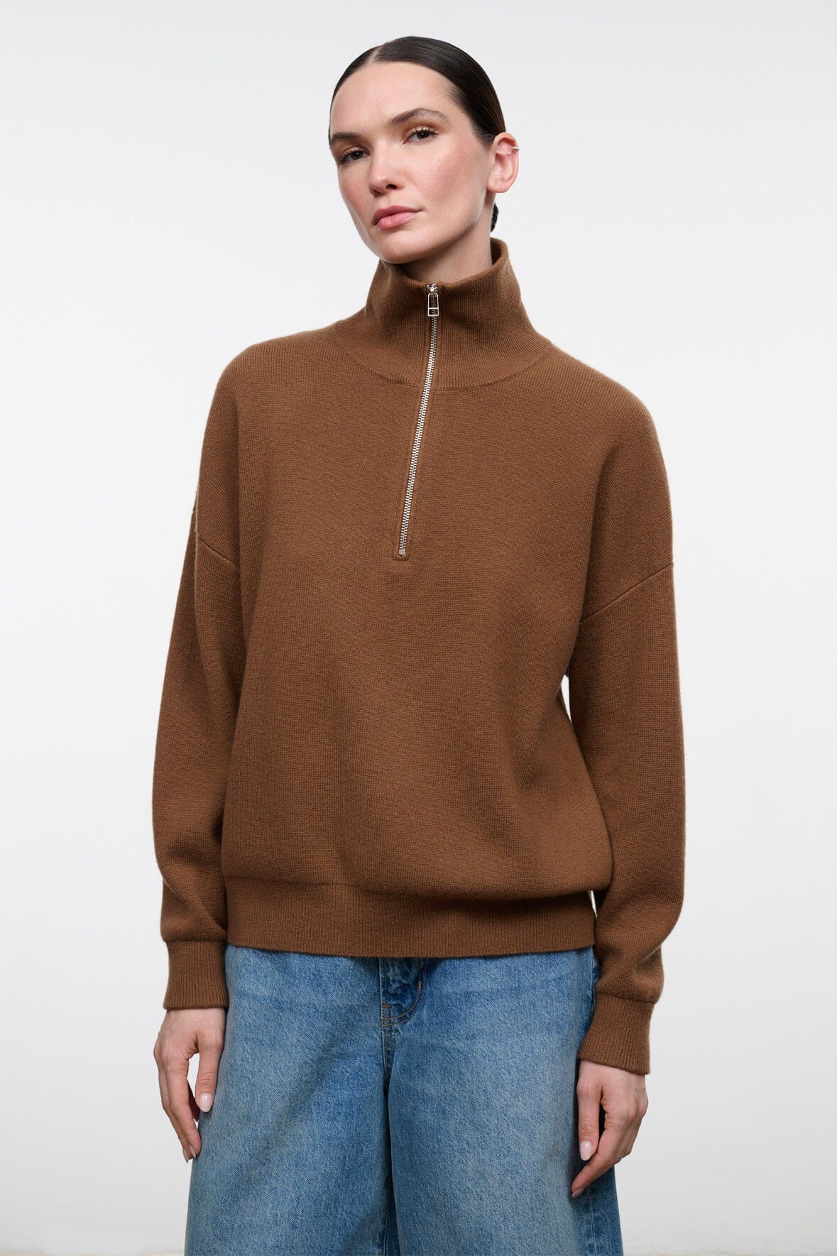 STAUD Clothing|New In Hudson Cashmere Sweater Cigar