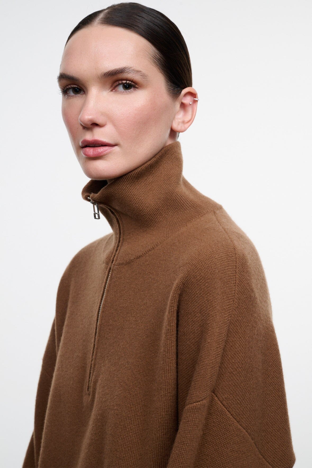STAUD Clothing|New In Hudson Cashmere Sweater Cigar