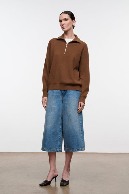 STAUD Clothing|New In Hudson Cashmere Sweater Cigar