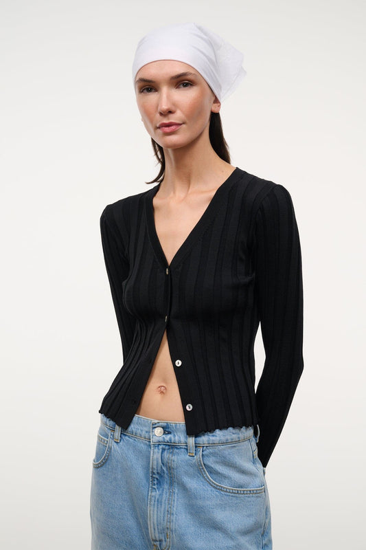 STAUD Clothing Ezra Cardigan Black