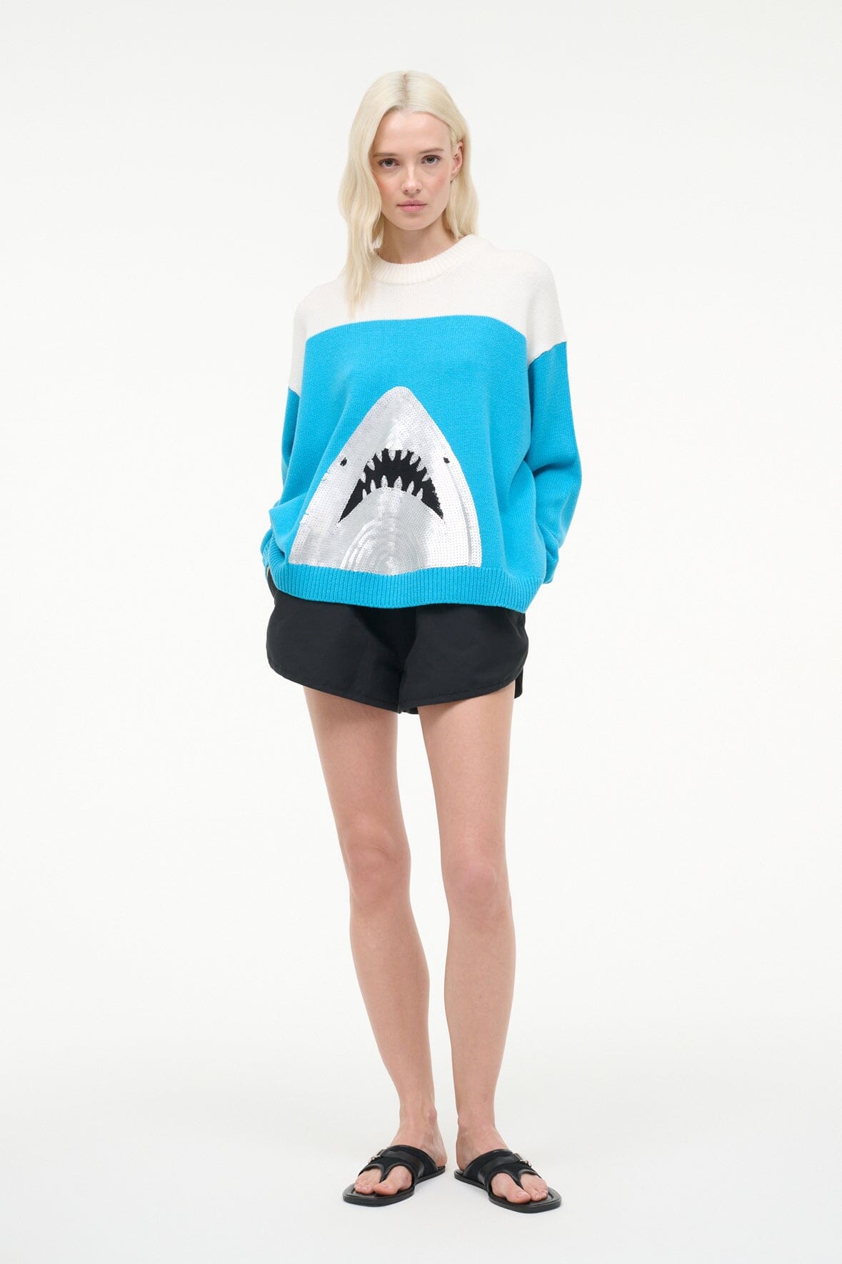 STAUD Clothing Reya Sweater Great White