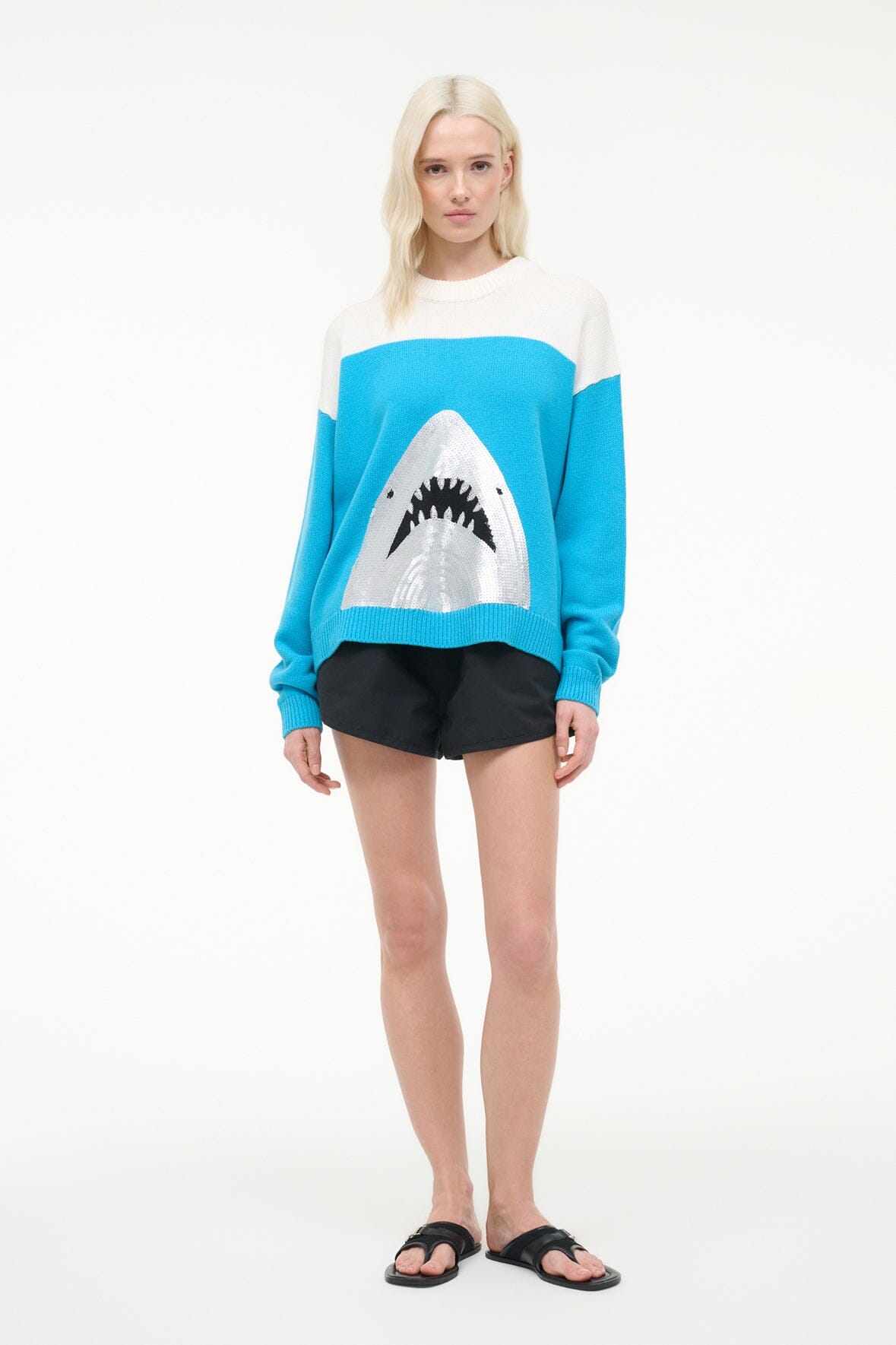 STAUD Clothing Reya Sweater Great White