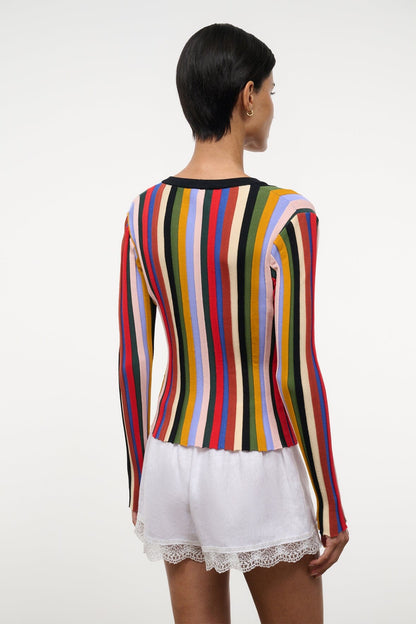 STAUD Clothing Ezra Cardigan Artist Stripe