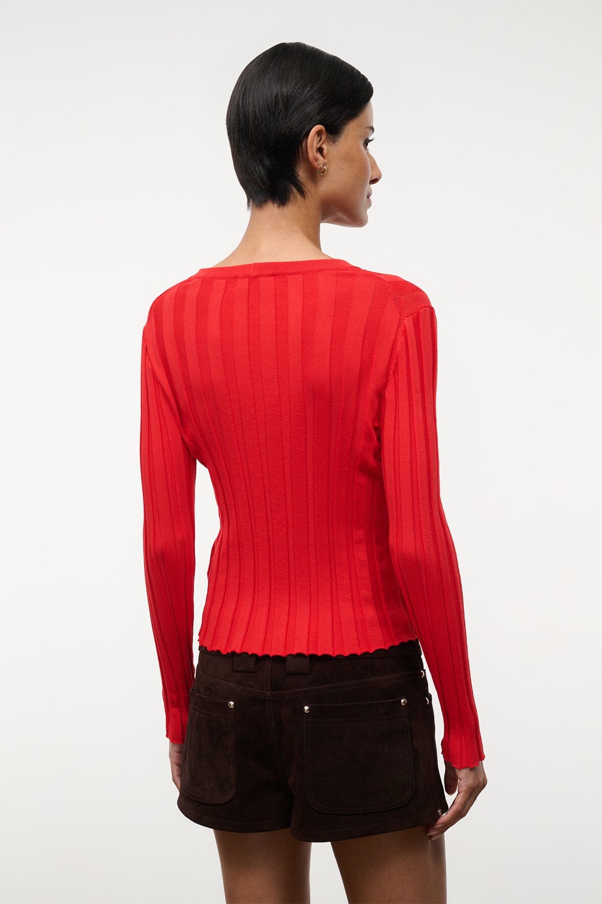 STAUD Clothing Ezra Cardigan Tomato