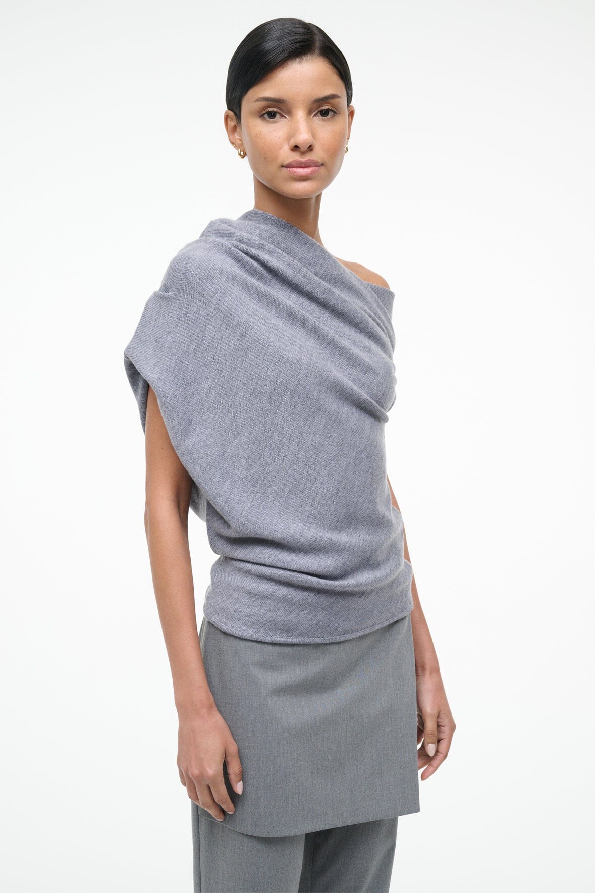 STAUD Clothing Mabel Sweater Heather Grey